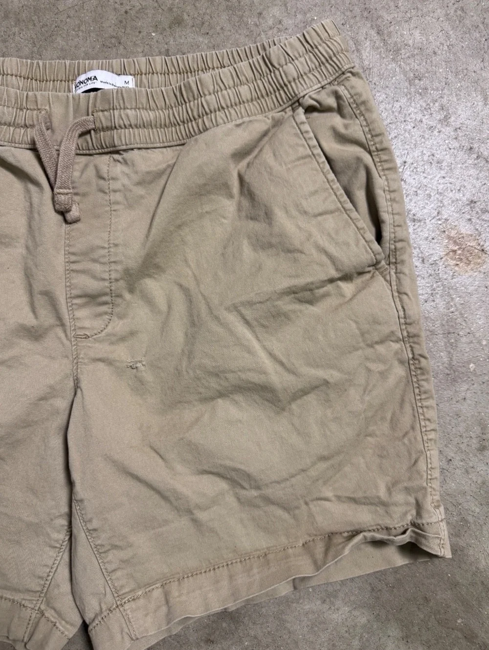 Sonoma Goods For Life Tan Chino Pull On Shorts Size M